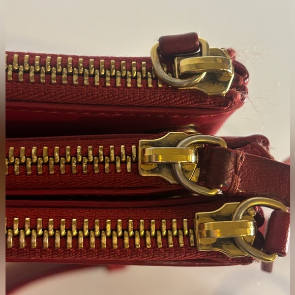 Céline Trio Crossbody Bag – Red Calfskin – Phoebe Philo Era – Authentic Designer - Picture 14 of 16